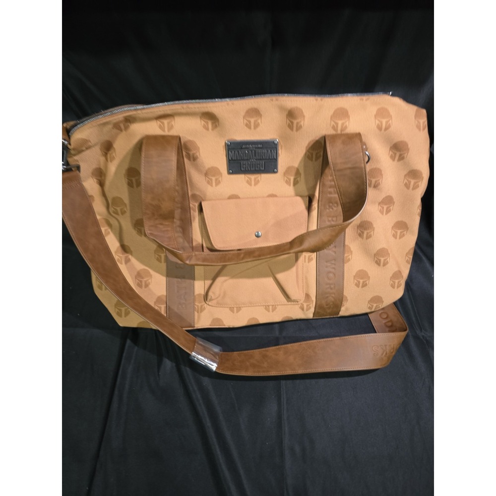 NEW Bath & Body Works Star‎ Wars Mandalorian Grogu Large Tote Weekender Bag...